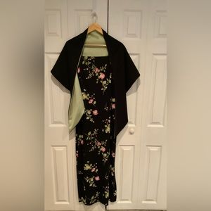 90’s Vintage Arianna by Rachel Kaye floral dress with shawl-SZ 10